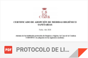 CERTIFICADO DE ADOPCIÓN DE MEDIDAS HIGIÉNICO SANITARIAS